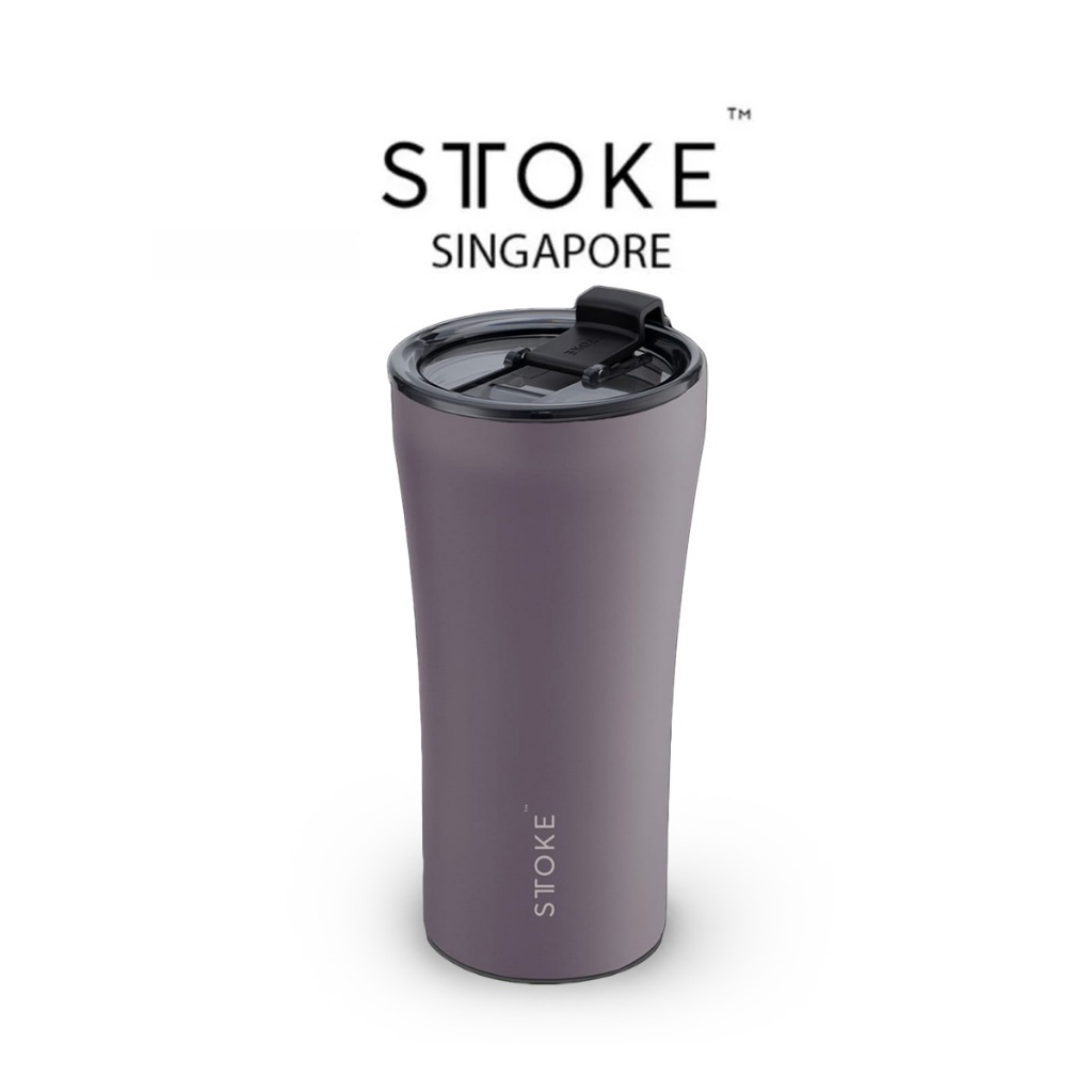 Sttoke [Willow Grey] LEAKPROOF 12/16 Oz Cup ถ้วยกาแฟเซรามิกกันกระแทกแบบใช้ซ้ําได้