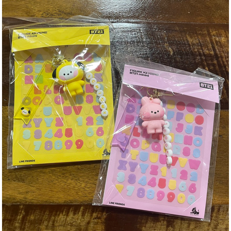[MERCH] พวงกุญแจฟิกเกอร์ BT21 BTS Minini พร้อมสติ๊กเกอร์