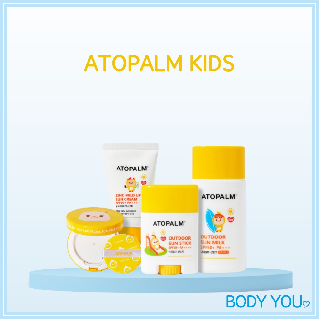 [Atopalm] ครีมกันแดดเด็ก 65 กรัม, นมกันแดด 55 กรัม, ซันสติ๊ก 21 กรัม, ซันแพค 15 กรัม ผลิตภัณฑ์ดูแลผิวเด็ก *Atopalm