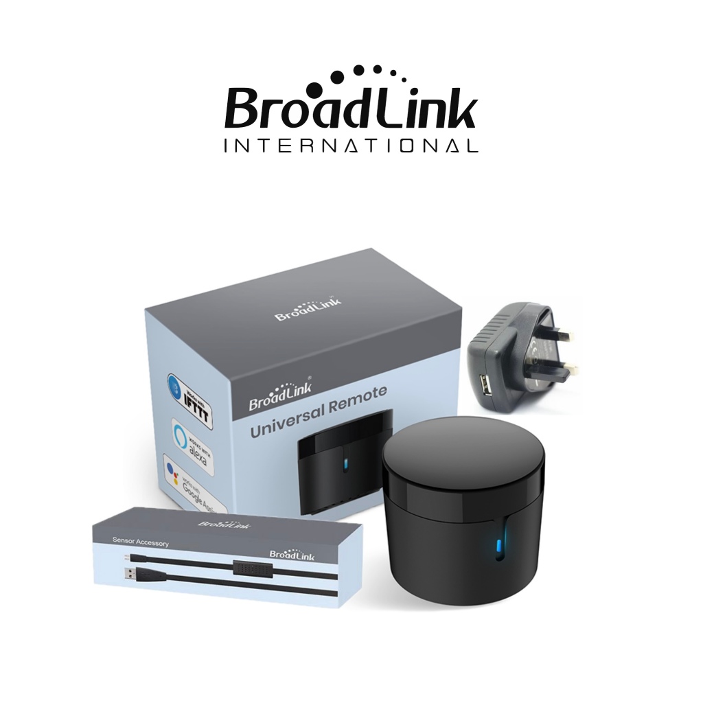 BroadLink RM4 Mini Bundle พร้อมอะแดปเตอร์ HTS2 และ Safety Mark | สมาร์ทโฮม | ไออาร์บลาสเตอร์