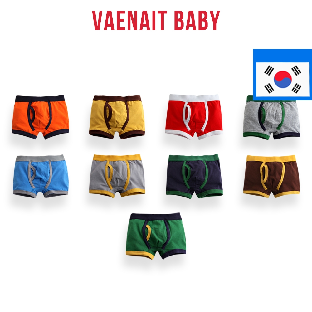 [KOREA Vaenait BABY] กางเกงบ็อกเซอร์ ผ้าฝ้าย 100% 2-9 ปี สําหรับเด็กผู้ชาย 1 ชิ้น