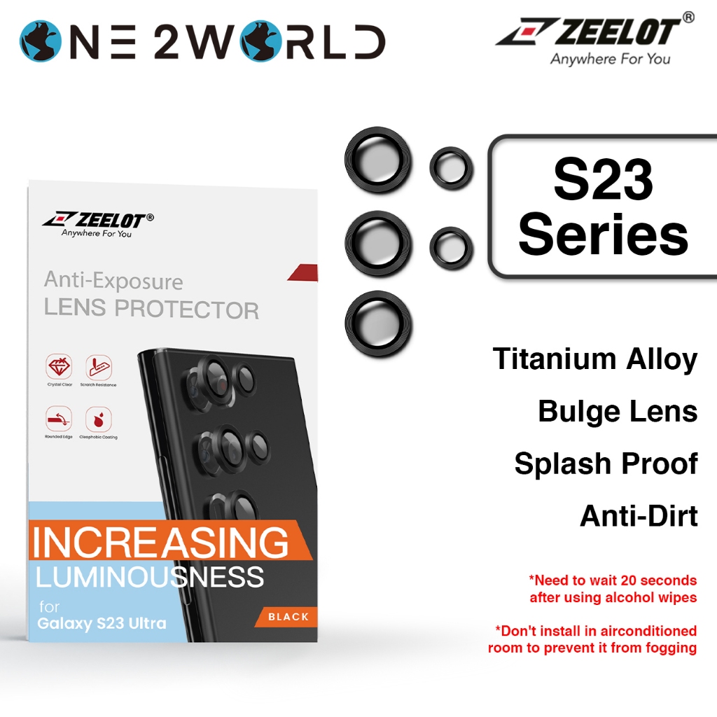 ZEELOT PIshield ไทเทเนียมตัวป้องกันเลนส์สําหรับ Samsung Galaxy S23/S23 Plus/S23 Ultra