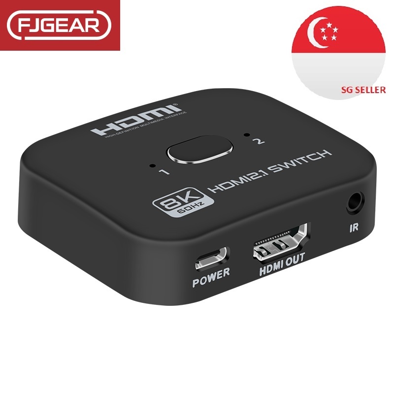 (SG) FJGEAR 8K201 2 PORT HDMI ULTRA HD SWITCH