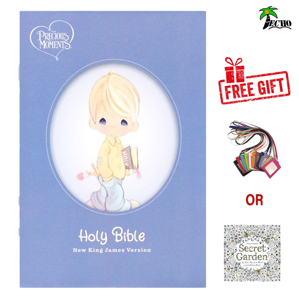 [SG] NKJV Bible Precious Moments Bible BLUE ปกแข็ง พร้อมแผนการอ่านหนึ่งปี 7pt (อายุ 4 ปีขึ้นไป)