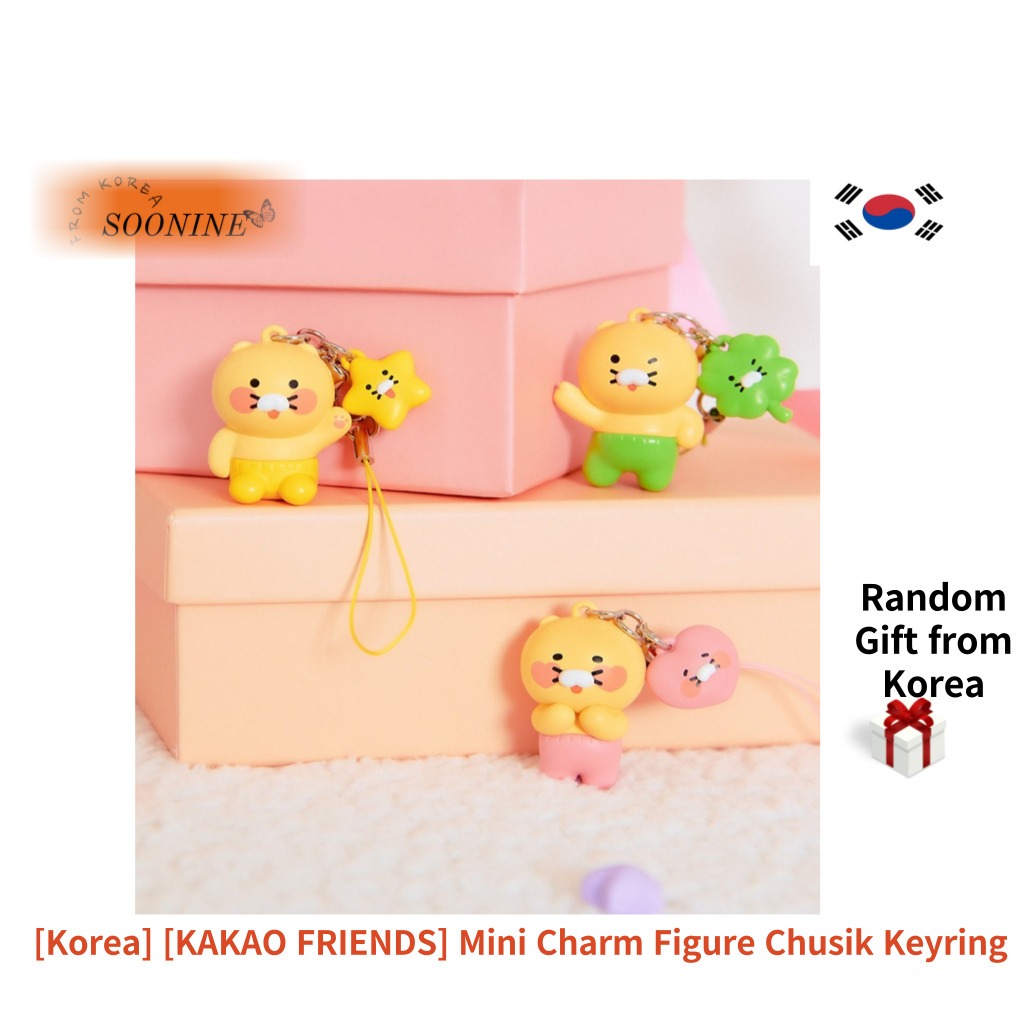 [เกาหลี] [KAKAO Friends] Mini Charm Figure Chusik Keyring_Love/Star/Lucky