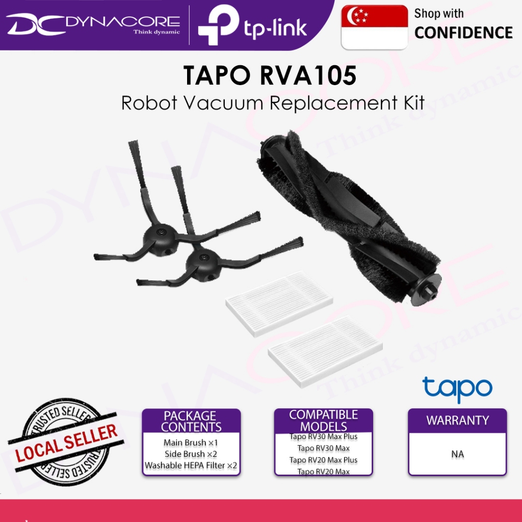 TP-Link Tapo RVA105 Robot Vacuum Replacement Kit สําหรับ RV30 Max Plus, RV30 Max, RV20 Max Plus, RV2