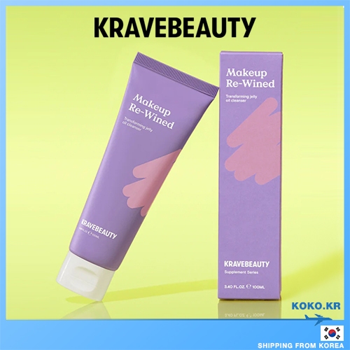 Krave BEAUTY Makeup Re-Wind 100ml คลีนเซอร์เจลลี่ออยล์ ทําความสะอาดผิวหน้า พร้อมของแถม