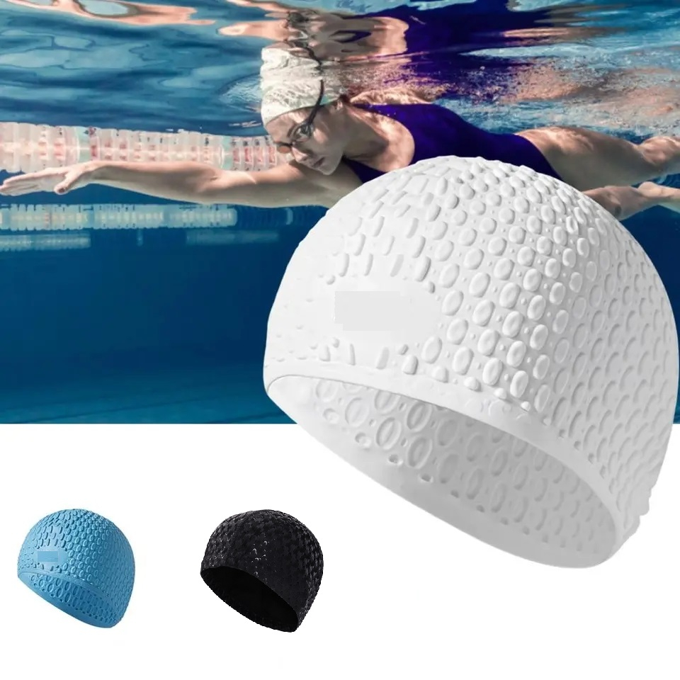 Silicone Swimming Cap for Men Women Adult Swim Caps - SG Stock
