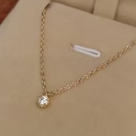 DaVee 14K Gold plated สร้อยคอสีเพทายจี้เค้นคอสร้อยคอ 14k Gold 彩色小众计感 MultiPurpose สร้อยคอหญิง