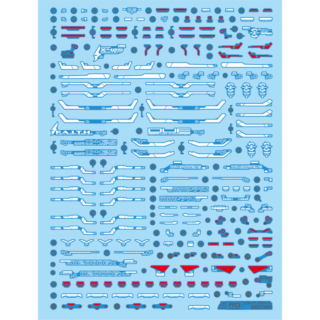 DELPI DECAL RG DESTINY WATER DECAL