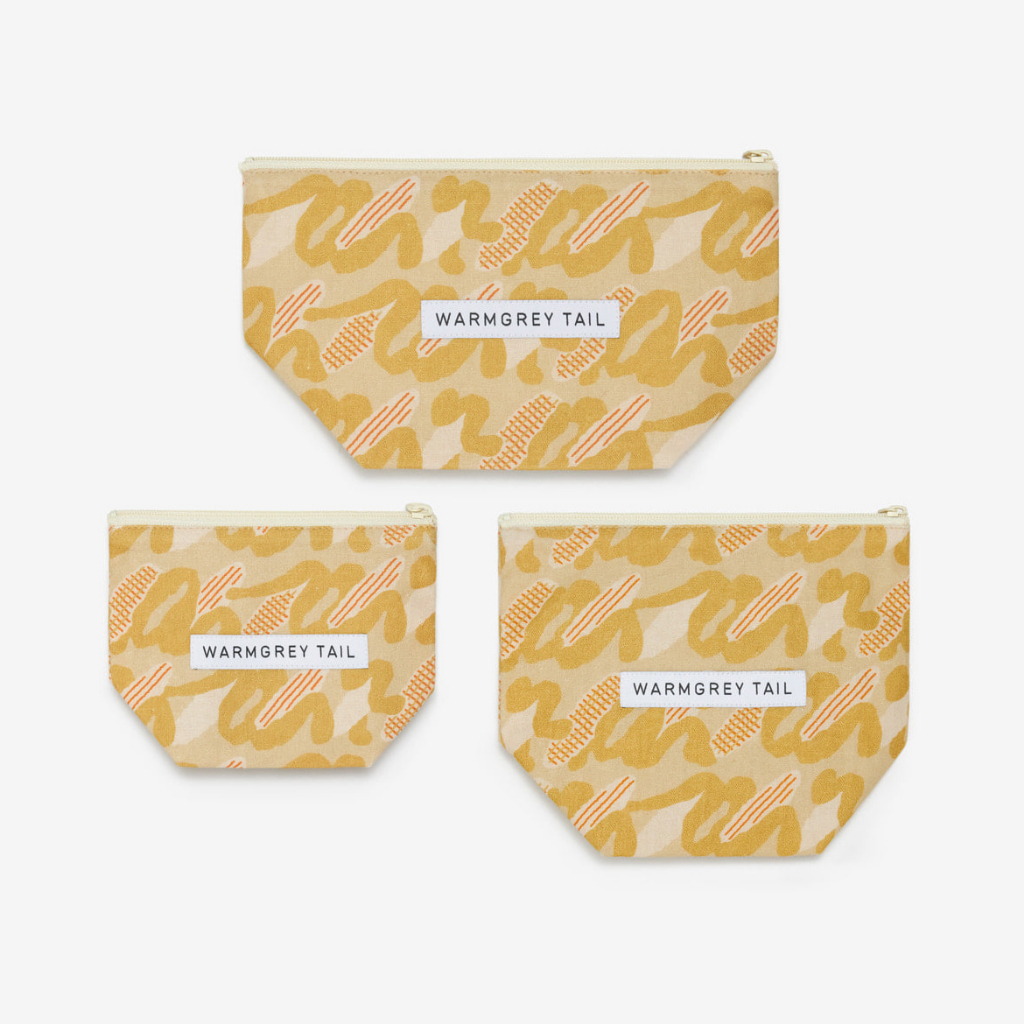 [WARMGREY TAIL] CORN FIELD STANDING POUCH - BEIGE (3size)