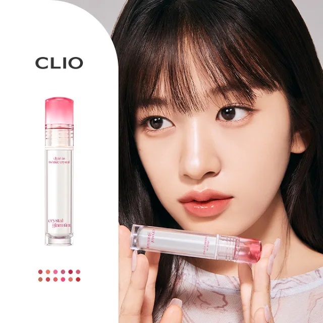 [Clio] Korea Makeu[ Crystal Glam Lip Tint พร้อม Glassy Glow