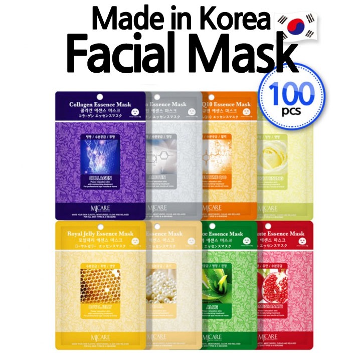 [Kopiani] มาส์กหน้าคอลลาเจน ให้ความชุ่มชื้น สไตล์เกาหลี 100 ชิ้น [8 แบบ x 10 EA + 20 EA ] 20 มล.