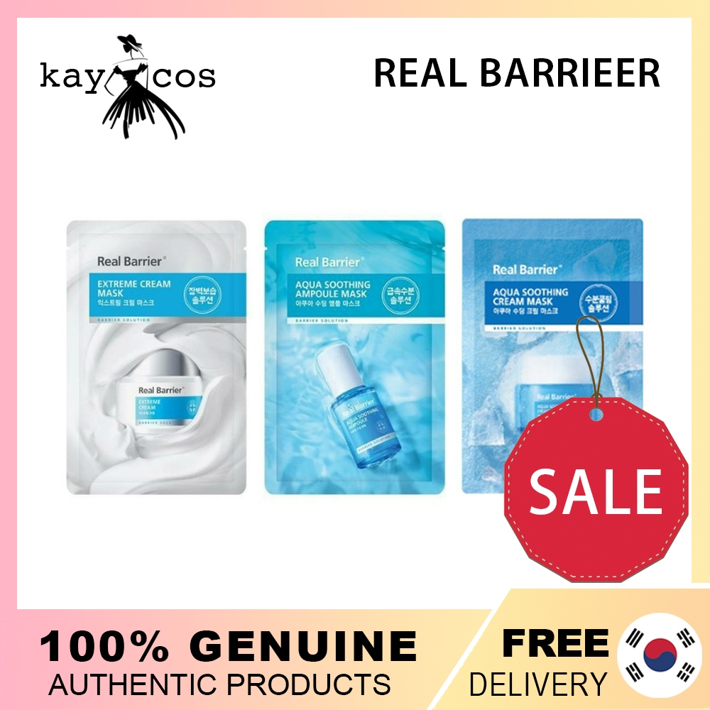 Real BARRIER Extreme Cream mask/Aqua Soothing Ampoule mask/Aqua Soothing ครีมมาสก์