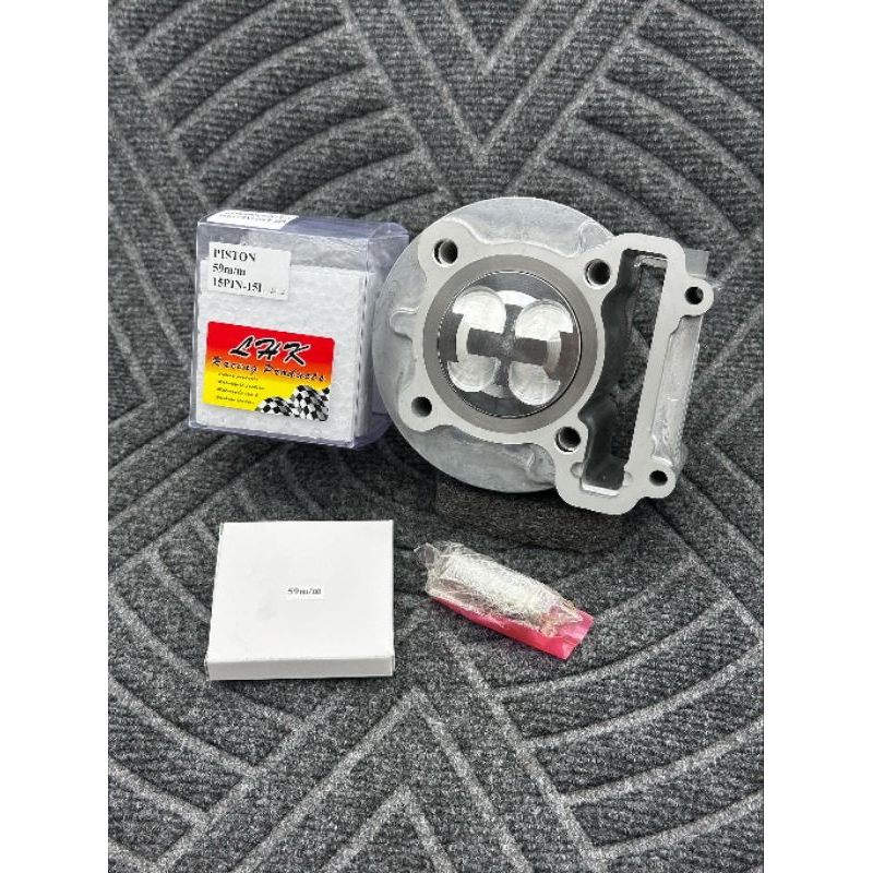 เสื้อmioลูก59/4วาวสลัก15มิลปลอกสูบยาวรองรับประเก็นได้ถึง15มิลลูกสูบหลบวาวขนาด19-22ปลอกนอกโต64มิล