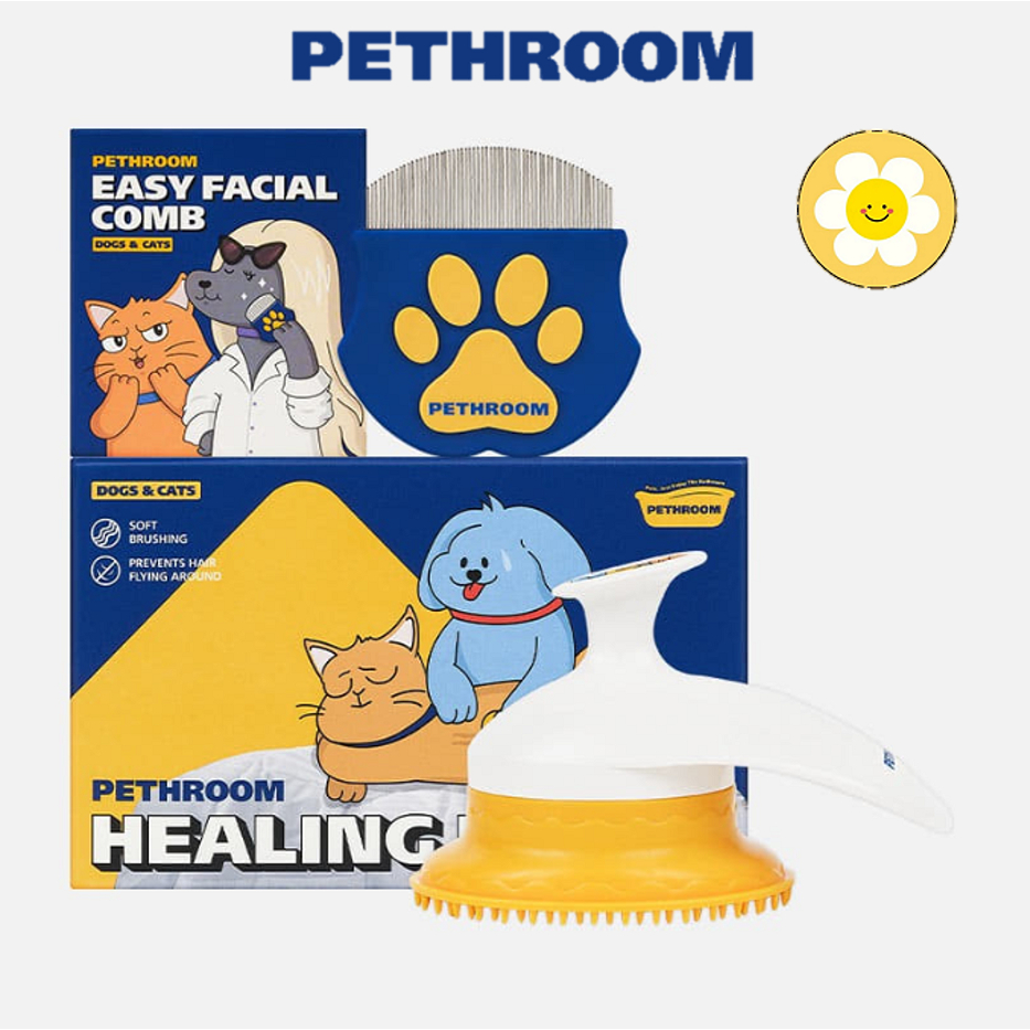 Pethroom [หวีง่าย] & [แปรงขัด] (Pet brush, Hair comb)