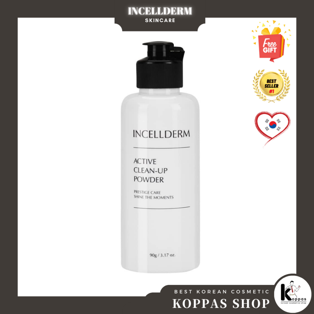 INCELLDERM Active Clean-up Powder 90g ผงทําความสะอาดผิวหน้า 90 กรัม