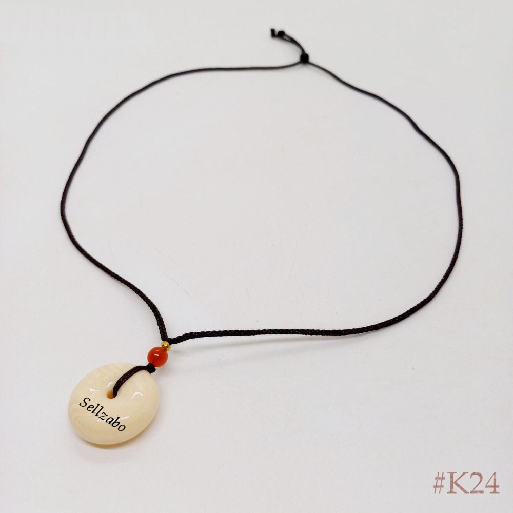 K22- K27 Tribal Peace Buckle/Ball จี้สร้อยคอสายคล้องคอสวมใส่ครีมสีความปลอดภัย平安扣项链绳 Kalun Suku Kaum 