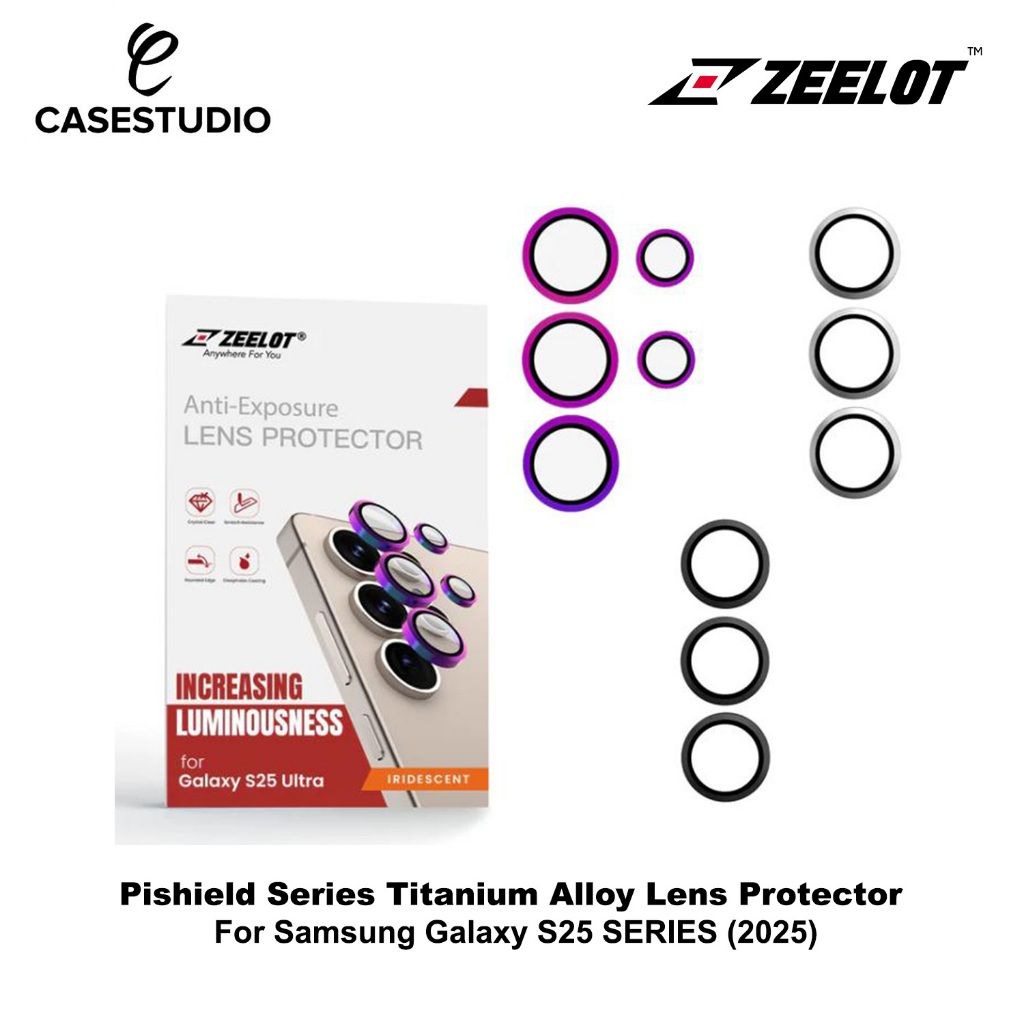 ZEELOT Pishield Series เลนส์โลหะผสมไทเทเนียมสําหรับ Samsung Galaxy S25/ S25 Plus/ S25 Ultra (2025)
