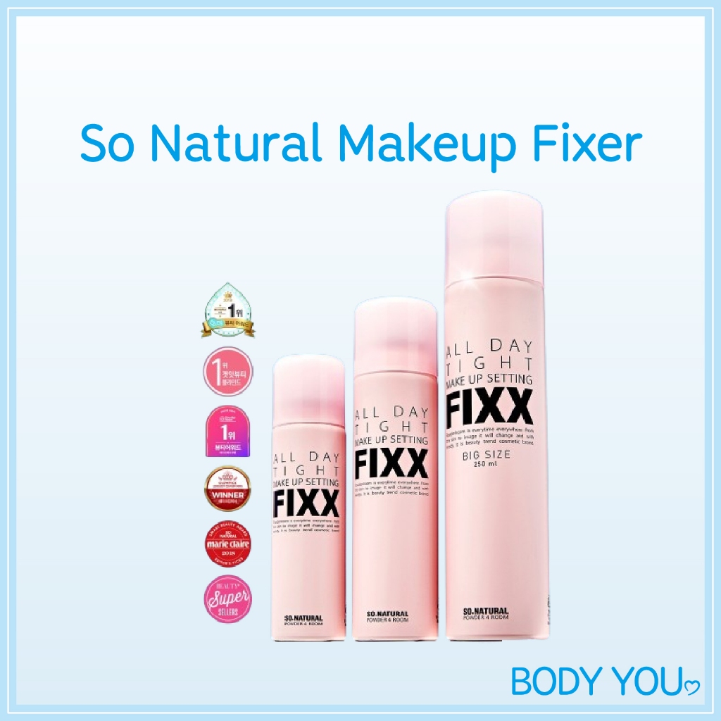 [SO Natural] All Day Tight Make Up Setting Fixx Makeup Fixer 35ml, 75ml, 100ml, 250ml / มอยเจอร์ไรเซอร์บํารุงผิวหน้า K-Beauty Skincare Sensitive Skin Health Acne Pore # SO NATURAL