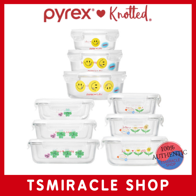 Corelle PYREX แก้วเก็บปม ทรงตรงกลาง