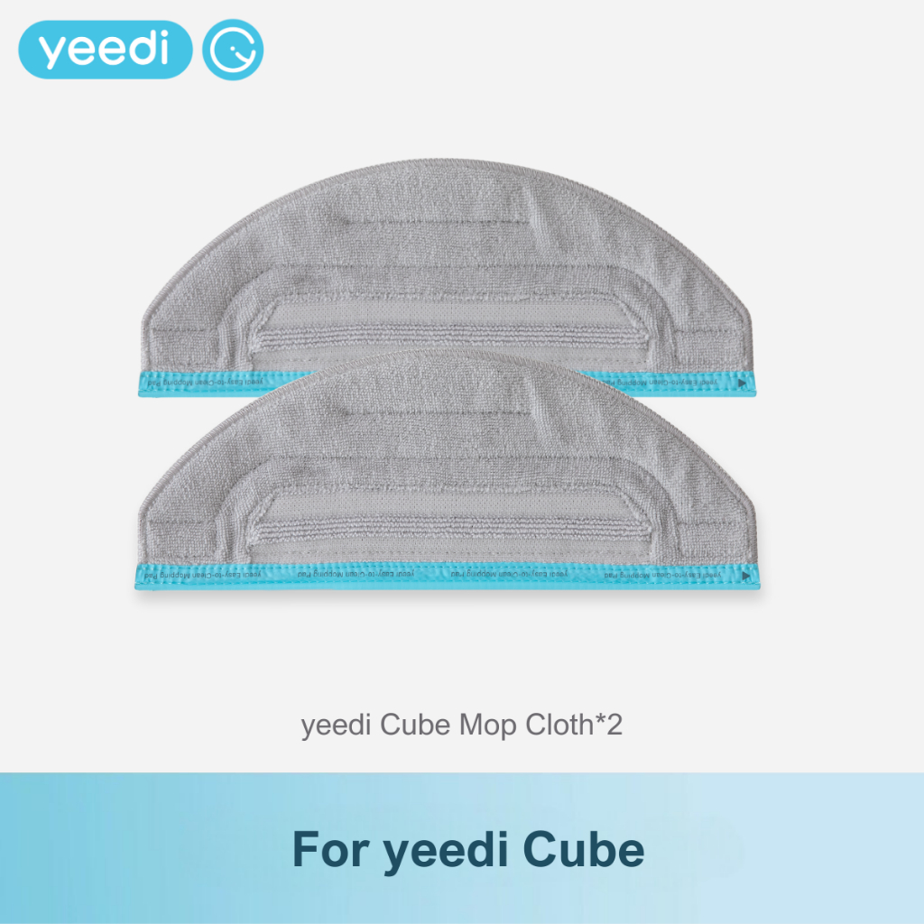 [yeedi Accessories] yeedi Cube - mop Clothx2 ผ้าม็อบ 3M ระดับพรีเมียมเข้ากันได้กับเครื่องดูดฝุ่นหุ่น