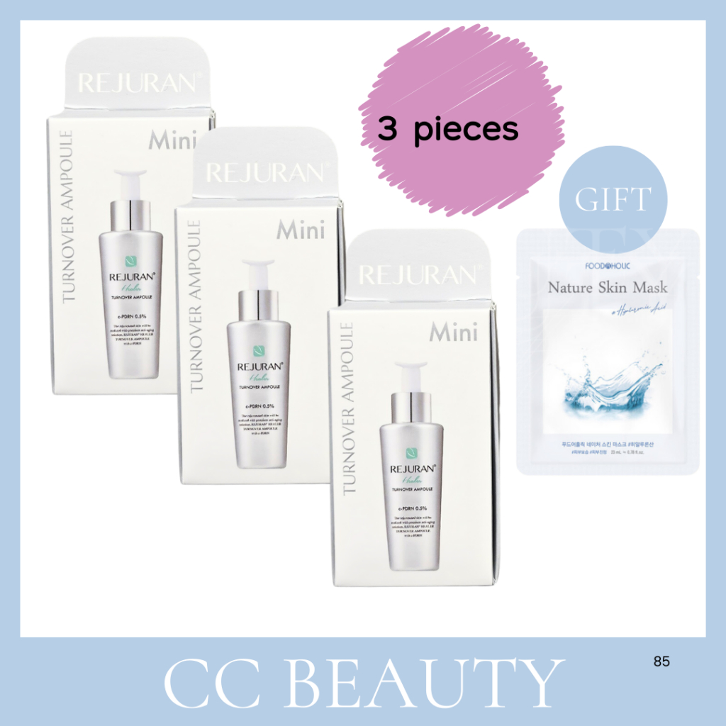 Rejuran Healer Turnover Ampoule 5ml 3 ชุด | Boosts Skin Renewal & Radiance | ประกอบด้วย c-PDRN & Hyaluronic Acid | ลดริ้วรอย