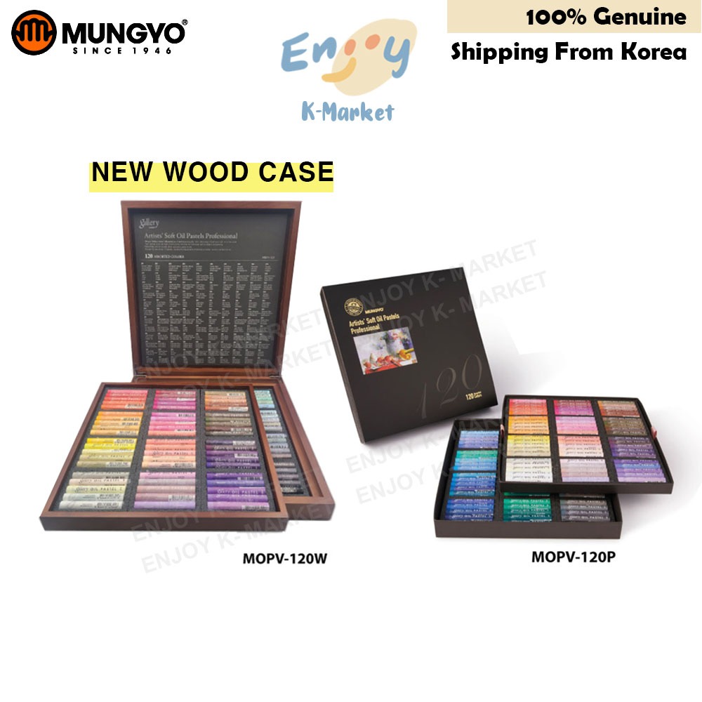 [MUNGYO Pastels] Gallery Artists' Soft Oil Pastel 120 สี (กลมเต็มขนาด MOPV 120)