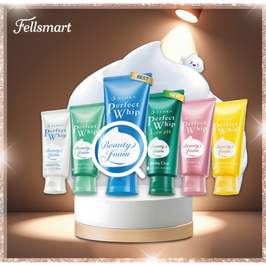 [senka] Perfect Whip Face Wash Facial cleanser Moisturizer(100g-150g) โฟมทําความสะอาดขจัดความมันอย่า