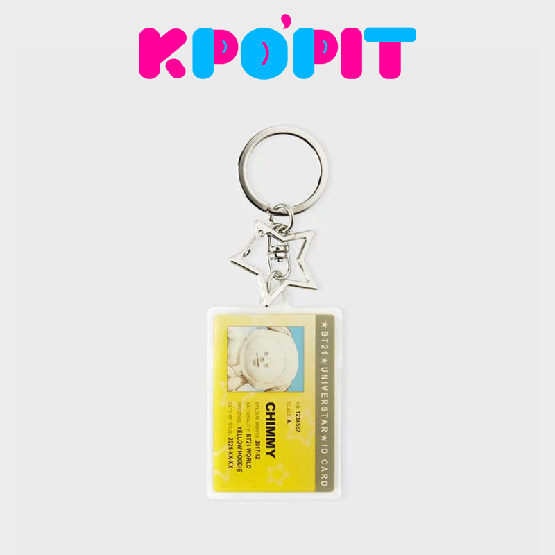 BT21 CHIMMY ID CARD ACRYLIC KEYRING SILVER EDITION * Category