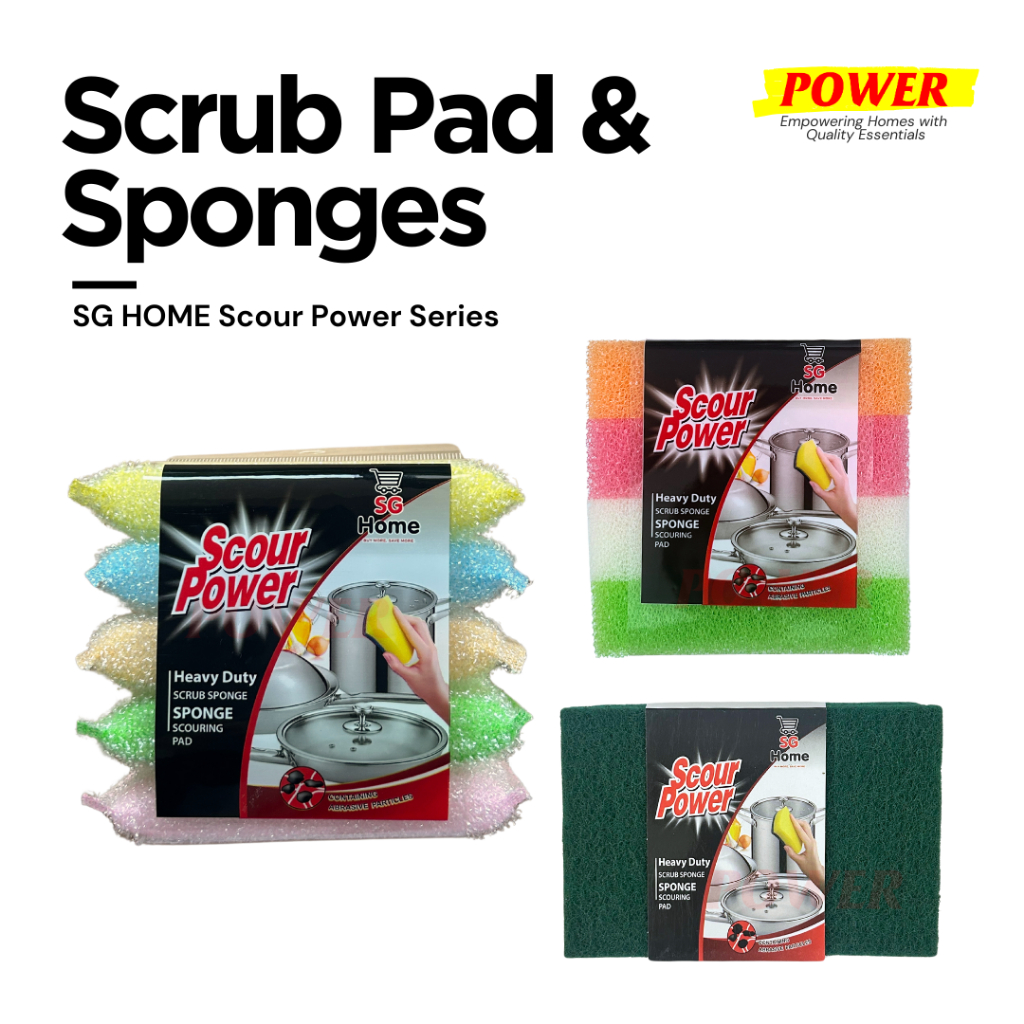 SGHOME Heavy Duty Sponges Scouring Pad Series ฟองน้ําล้างจาน
