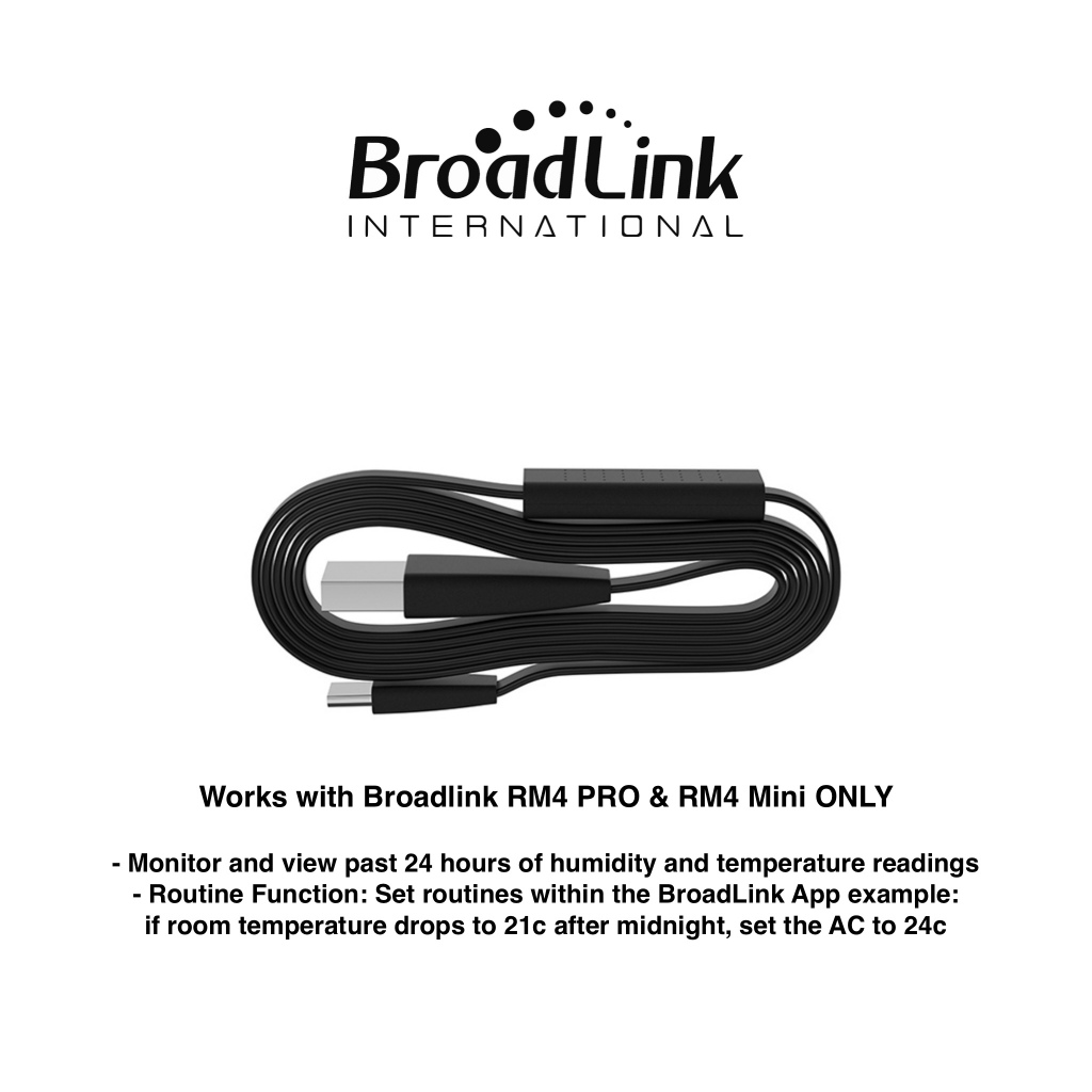 BroadLink HTS2 | เซ็นเซอร์อุณหภูมิและความชื้น | เข้ากันได้กับรุ่น RM4 Pro และ RM4 Mini เท่านั้น