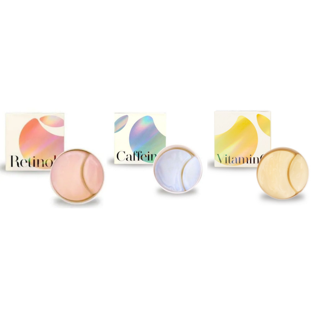 K-SECRET Eye Gel Patches 3 Types (VitaminC, Retinol, Caffeine)