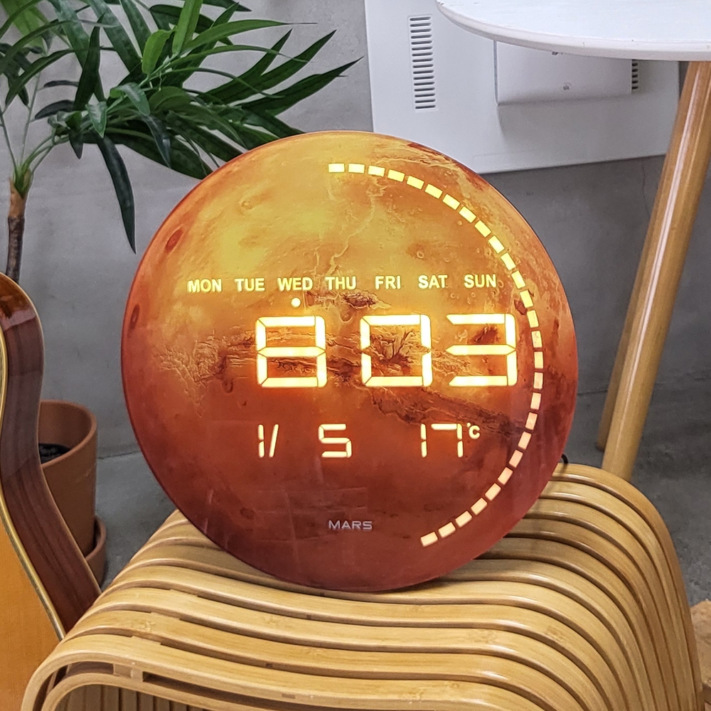 Lifen Mars LED Digital Wall Clock & Desk Clock Combo