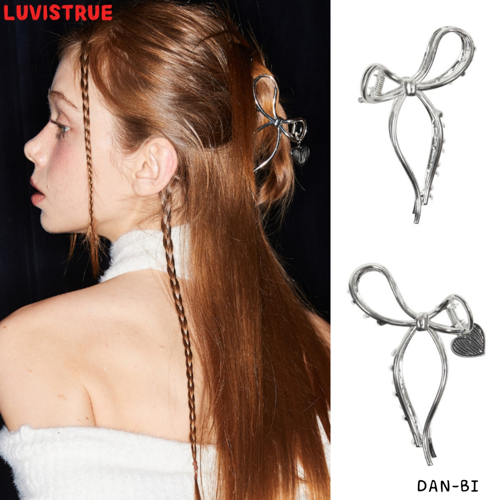 [LUVISTRUE] Nm RIBBON HAIR PIN (สีเงิน) / ของแท้ 100% / คอลเลกชันใหม่ / ส่งเร็วจากเกาหลีใต้