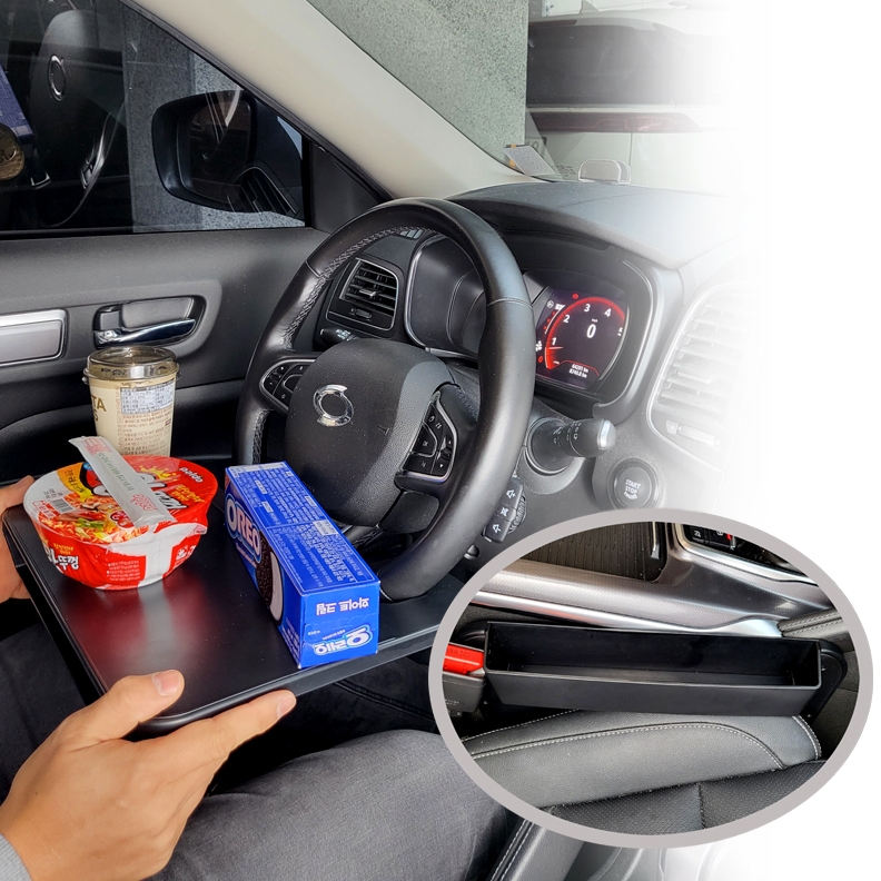 ไลฟ์ โต๊ะในรถ โต๊ะทํางาน ชั้นวางหนังสือ และที่วางแก้ว