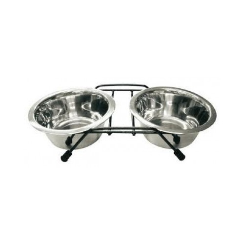 Dogit Double Dog Bowl Stand 2 x 250 ml สําหรับทั้งสุนัขและแมว