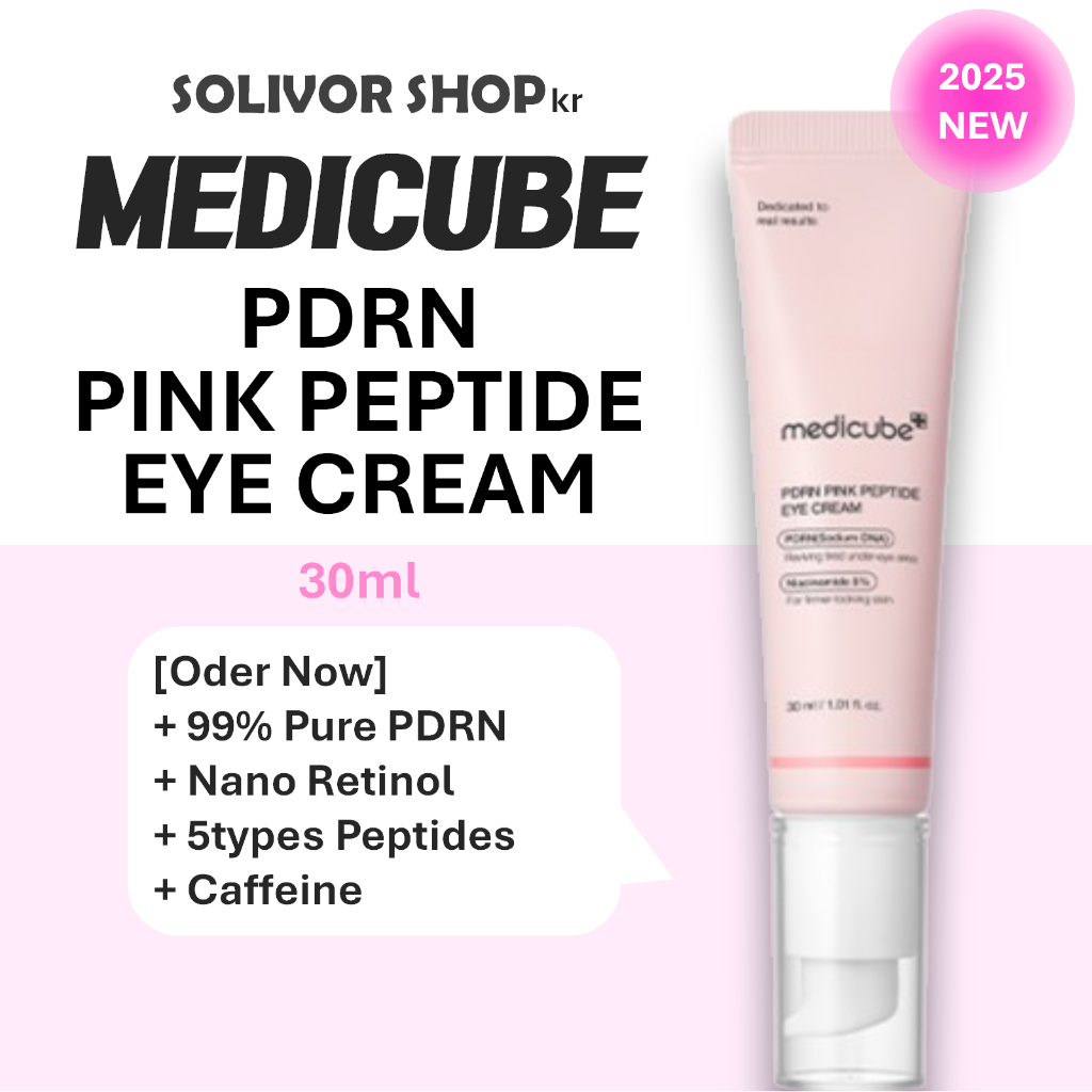 [MEDICUBE] Pdrn Pink Peptide Eye Cream 30ml / 99% Pure Salmon PDRN / 99% High-Purity Nano Retinol
