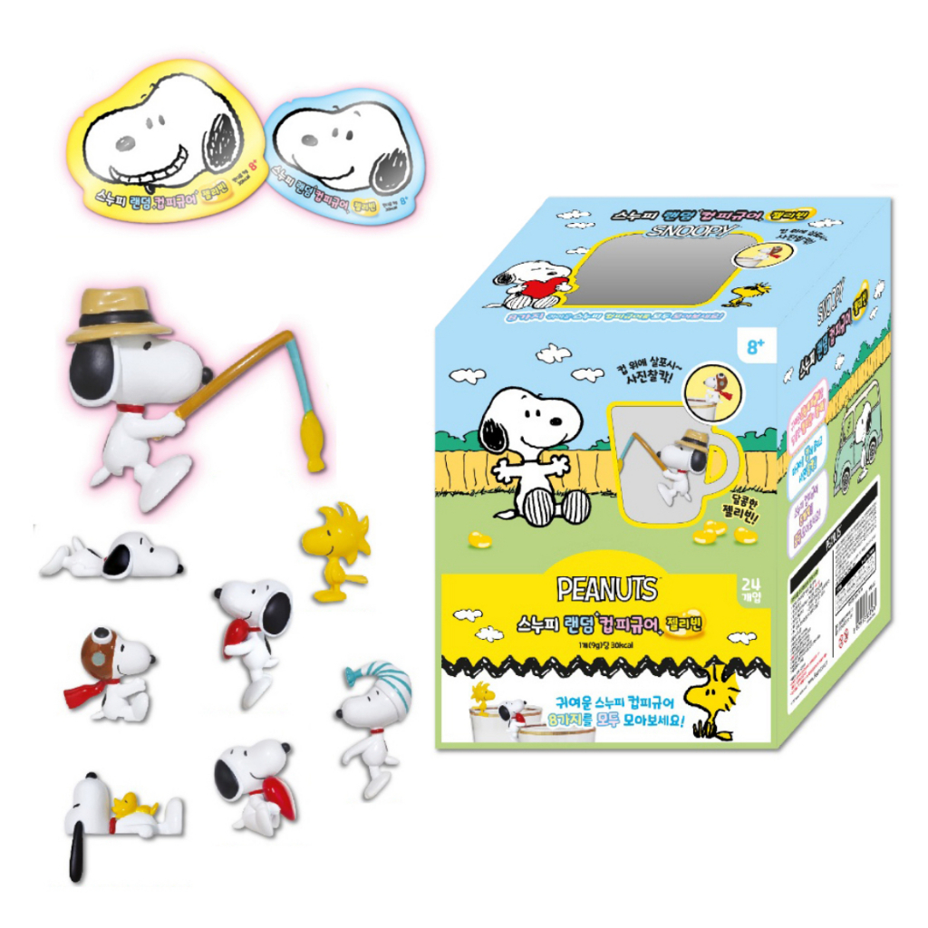 [Snoopy] ของเล่นแคปซูลฟิกเกอร์ ถ้วยแคปซูล สุ่มสี