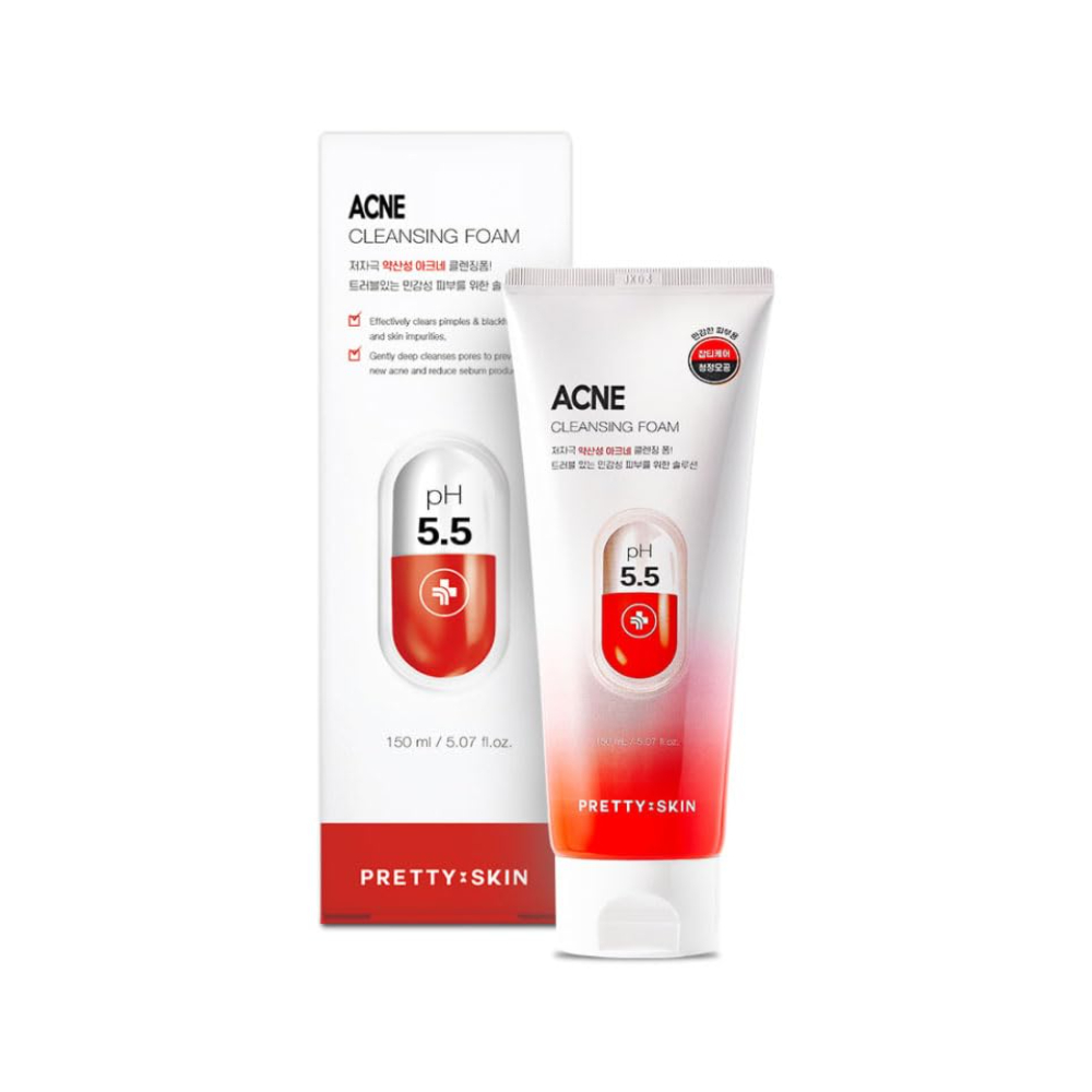Prettyskin Acne โฟมล้างหน้า pH5.5 แพ้ง่าย 150 มล.