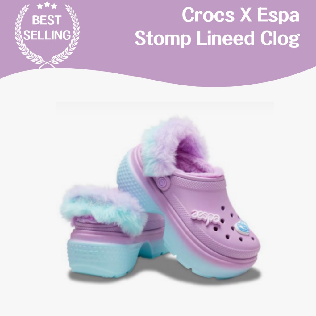 Espa X Crocs Stomp Rhined Clog รองเท้าลําลอง ใส่สบาย หลายสี สําหรับลูกค้าที่ต้องการจัดแต่งสไตล์ ทํางานร่วมกับกลุ่ม K-POP Espa