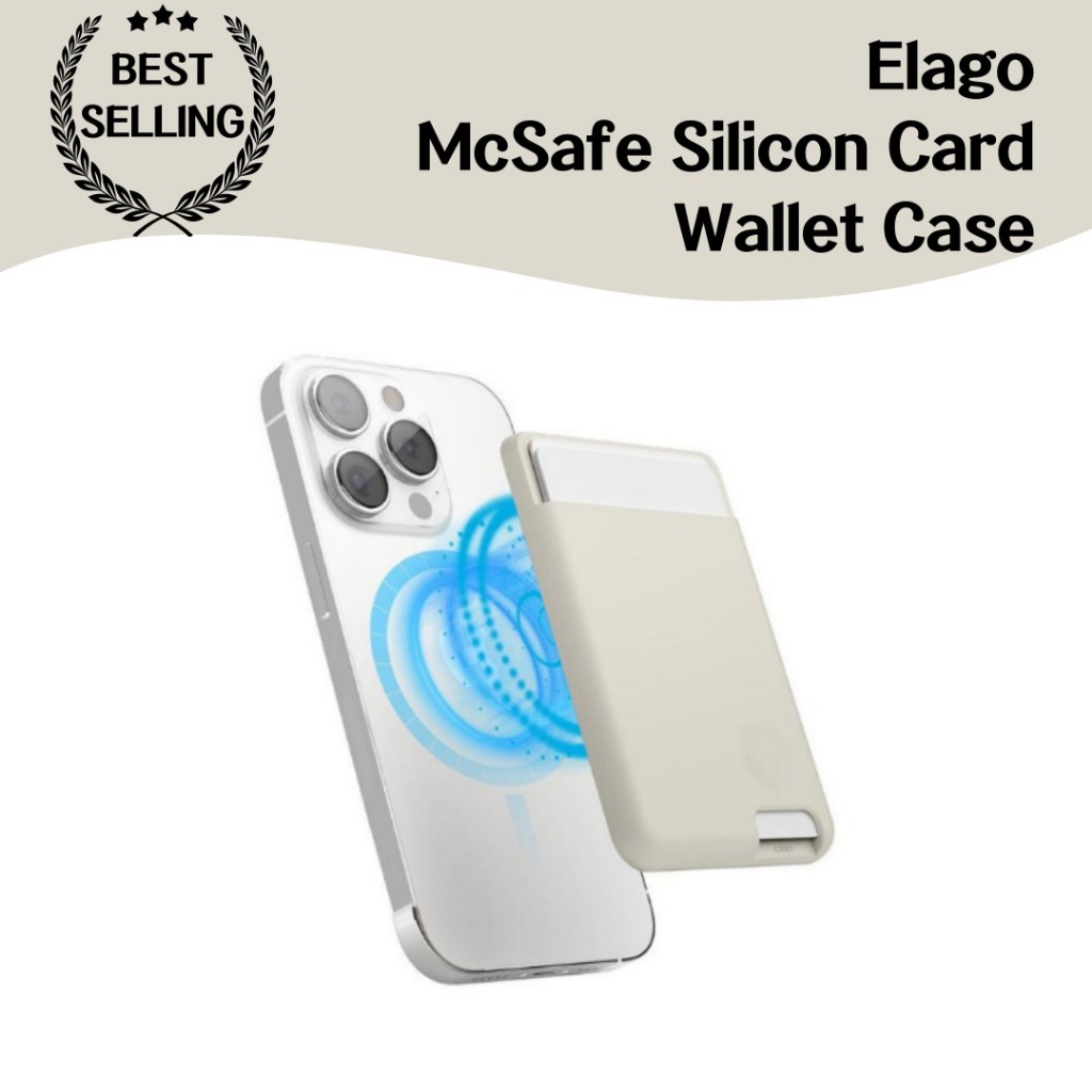 Elago เคสโทรศัพท์มือถือ ซิลิโคน พร้อมช่องใส่บัตร อุปกรณ์เสริม สําหรับ iPhone McSafe