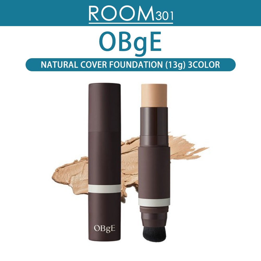 [OBGE] Natural Cover Foundation (13 กรัม) รองพื้น 3 สี / OBGE ปกปิดธรรมชาติ สําหรับผู้ชาย
