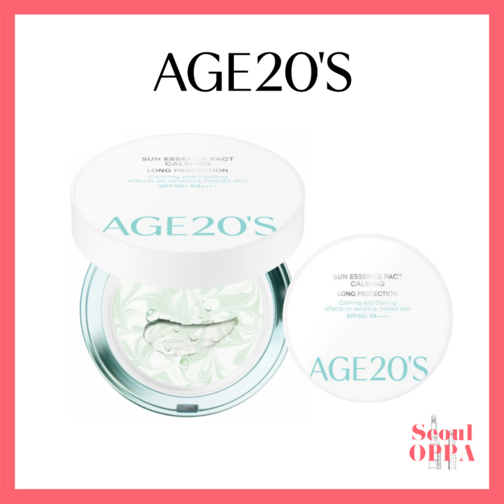 [Age 20's] Sun Essence Pact Calming Long Protection 12.5g Mini 7g SPF 50+ PA++++ เอสเซ้นส์ ครีมกันแด