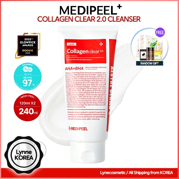 Medipeel RED LACTO COLLAGEN CLEAR คลีนซิ ่ งโฟม 120ml / Facial Cleanser / MEDI PEEL