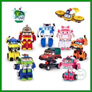 เกาหลี 🇰🇷 Robocar Poli ชุดของเล่นหุ่นยนต์แปลงร่าง 4 นิ้ว