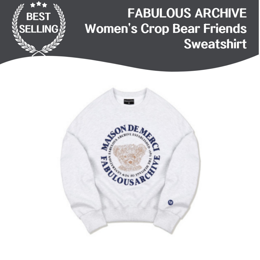 Fabulous ARCHIVE เสื้อกันหนาวครอป ลายนูน รูปหมี ใส่สบาย เข้ากับทุกชุด สําหรับผู้หญิง
