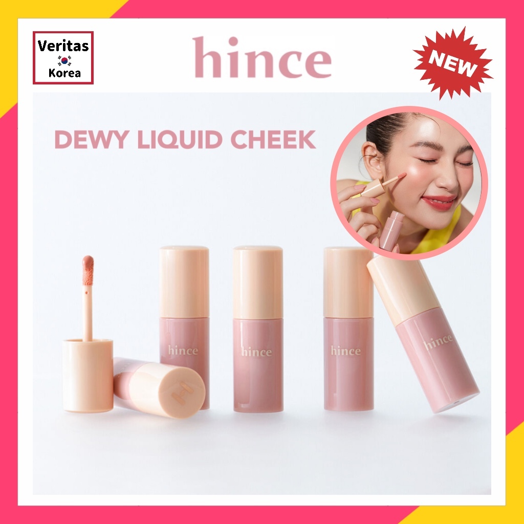 【hince】 ใหม่ DEWY LIQUID CHEEK ลิปสติกเนื้อลิควิด 5 สี