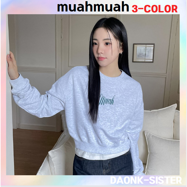 [ Muahmuah ] muah ของแท้ เสื้อครอป กันหนาว -3 สี เกาหลี ของแท้ 100%