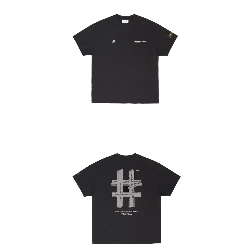#BEENTRILL#-ใหม่ เสื้อยืดแขนสั้น สะท้อนแสง ลาย Hashtag Overfit [UNISEX]